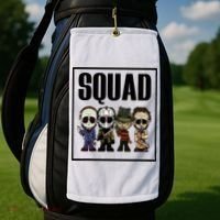 Halloween Shirt Squad Horror Character Golf Towel thumb 2