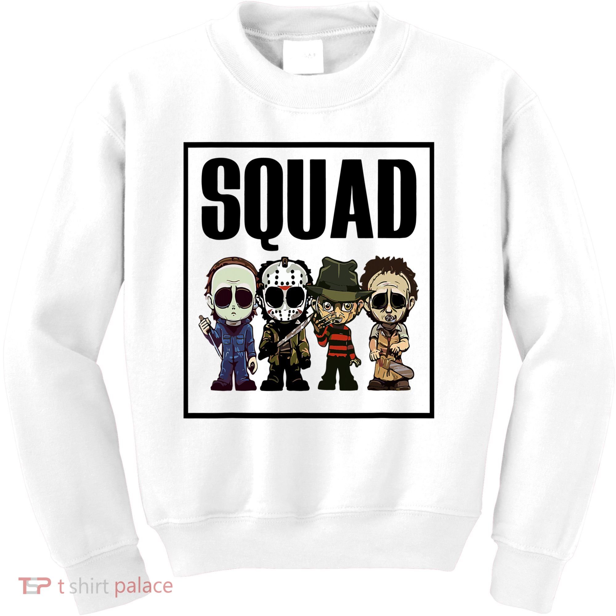 Halloween Shirt Squad Horror Character Kids Sweatshirt