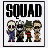 Halloween Shirt Squad Horror Character Kids Sweatshirt thumb 2