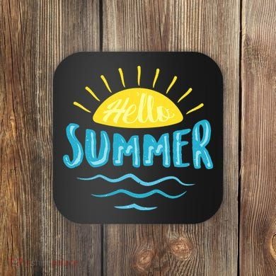 Hello Summer Sunset Coaster