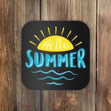 Hello Summer Sunset Coaster