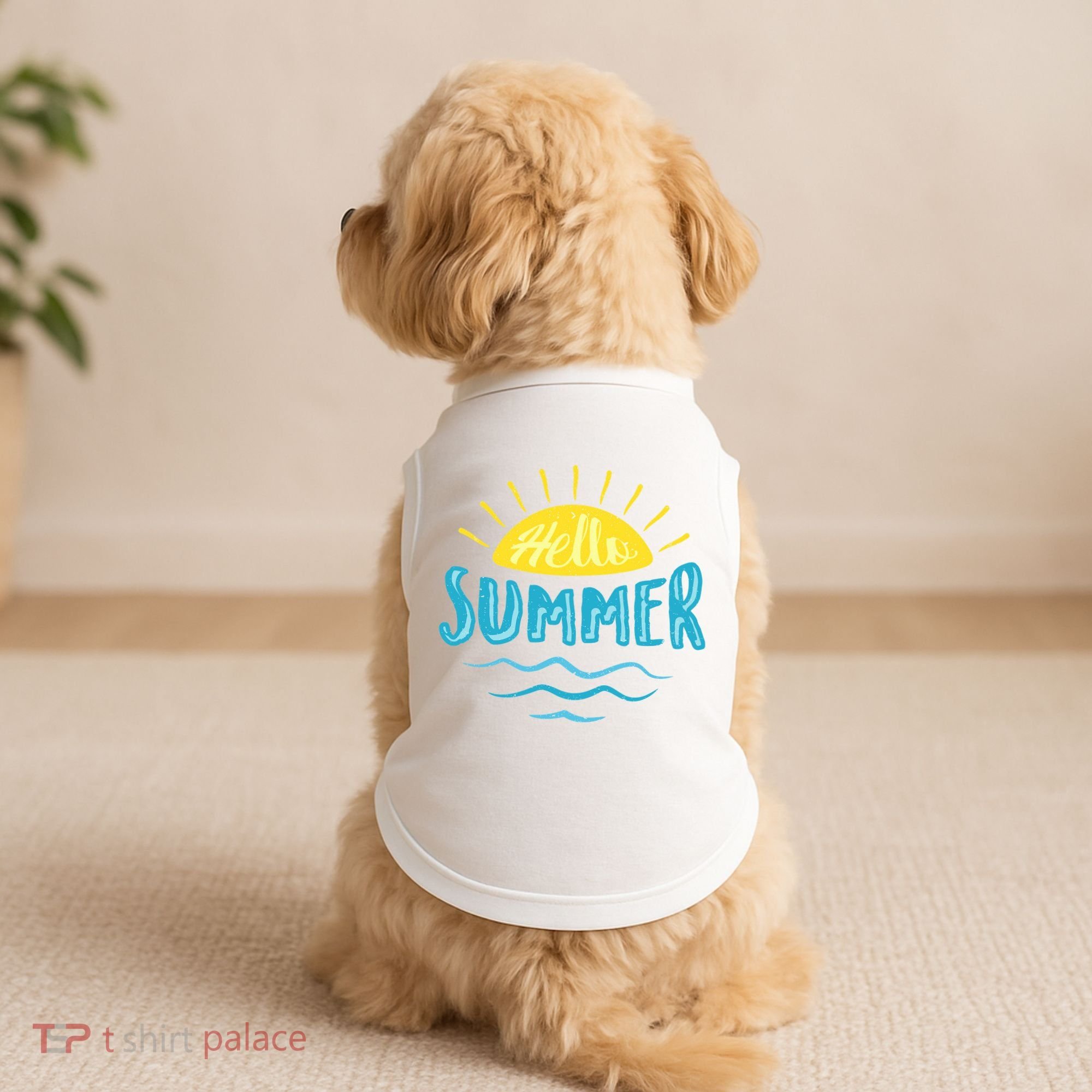 Hello Summer Sunset Doggie Tank