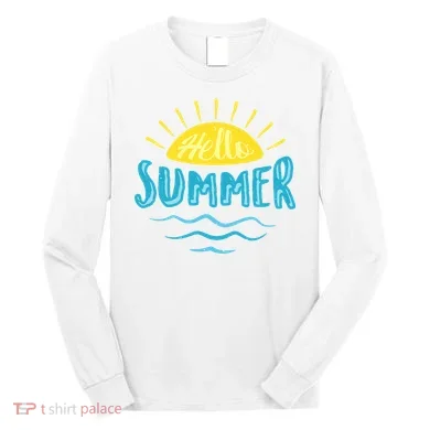 Hello Summer Sunset Long Sleeve Shirt