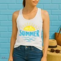 Hello Summer Sunset Women's Tank Top thumb 2