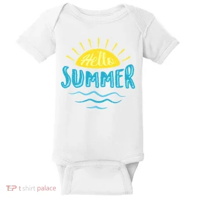 Hello Summer Sunset Baby Bodysuit