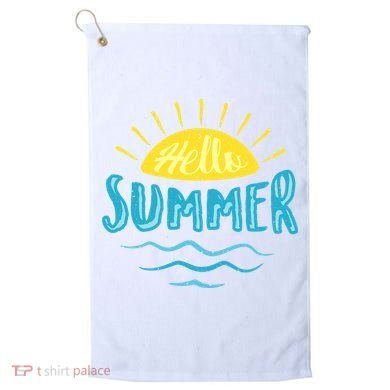 Hello Summer Sunset Golf Towel