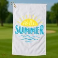 Hello Summer Sunset Golf Towel thumb 1