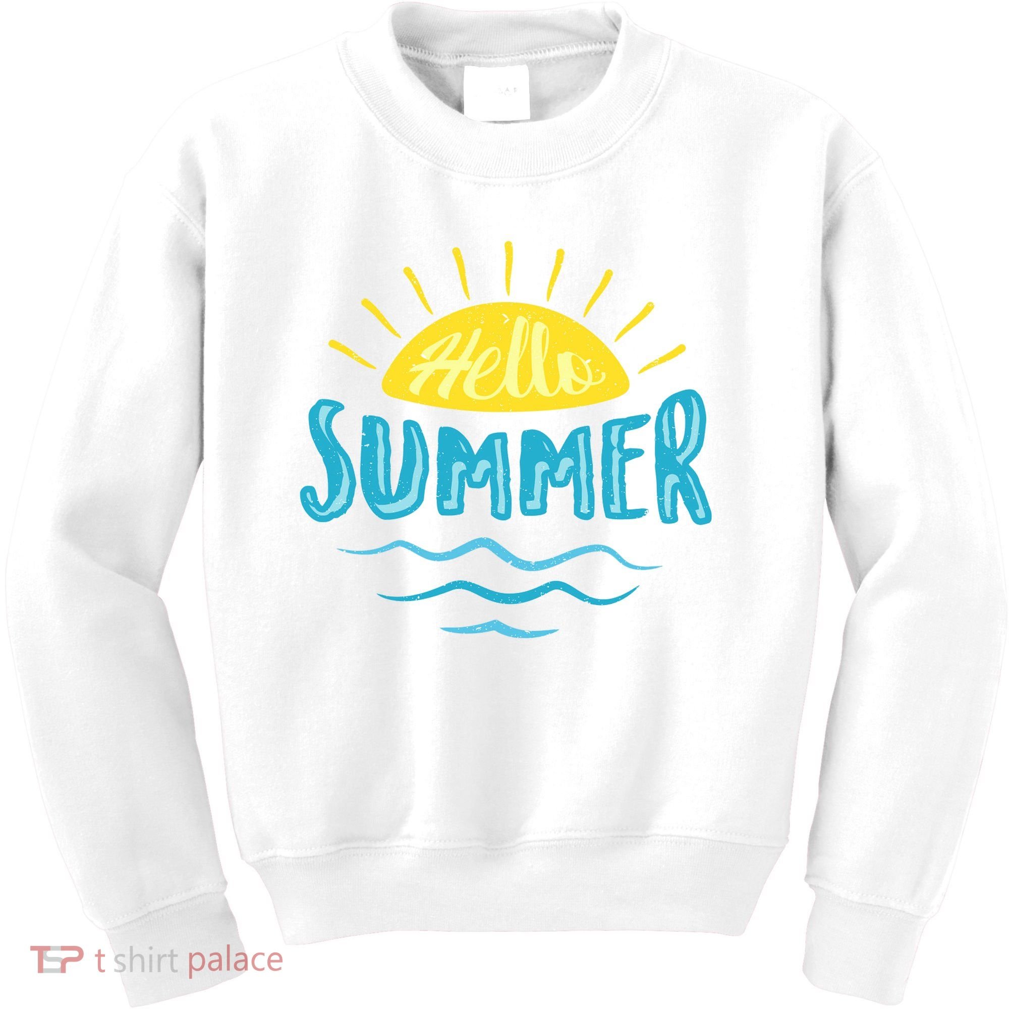 Hello Summer Sunset Kids Sweatshirt