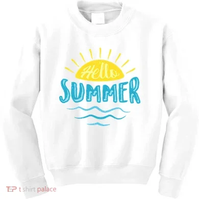Hello Summer Sunset Kids Sweatshirt