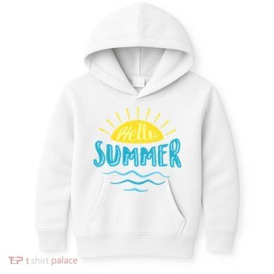 Hello Summer Sunset Kids Hoodie