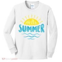 Hello Summer Sunset Kids Long Sleeve Shirt thumb 0