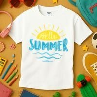 Hello Summer Sunset Kids T-Shirt thumb 3