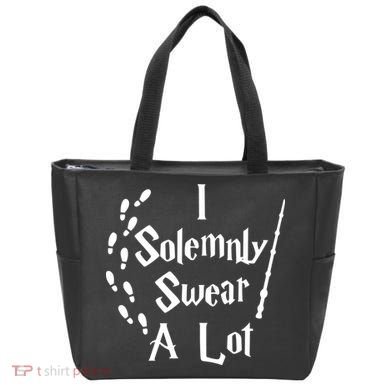 Harry Solemnly Swear A Lot Quotes Wizard Witch Tote Bag