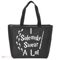 Harry Solemnly Swear A Lot Quotes Wizard Witch Tote Bag thumb 0
