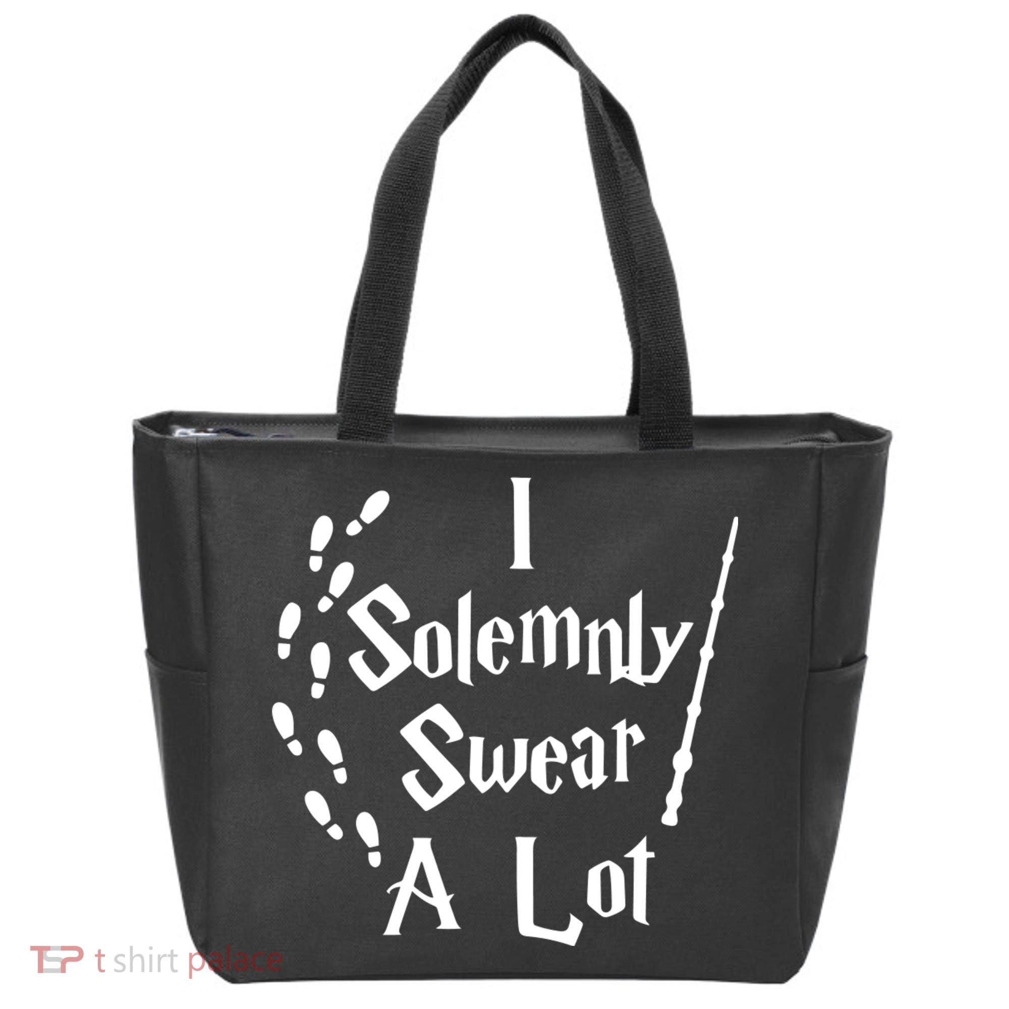 Harry Solemnly Swear A Lot Quotes Wizard Witch Tote Bag