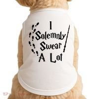 Harry Solemnly Swear A Lot Quotes Wizard Witch Doggie Tank thumb 0