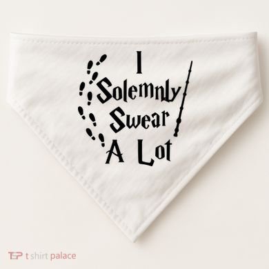 Harry Solemnly Swear A Lot Quotes Wizard Witch USA-Made Doggie Bandana