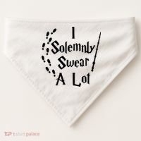 Harry Solemnly Swear A Lot Quotes Wizard Witch USA-Made Doggie Bandana thumb 0
