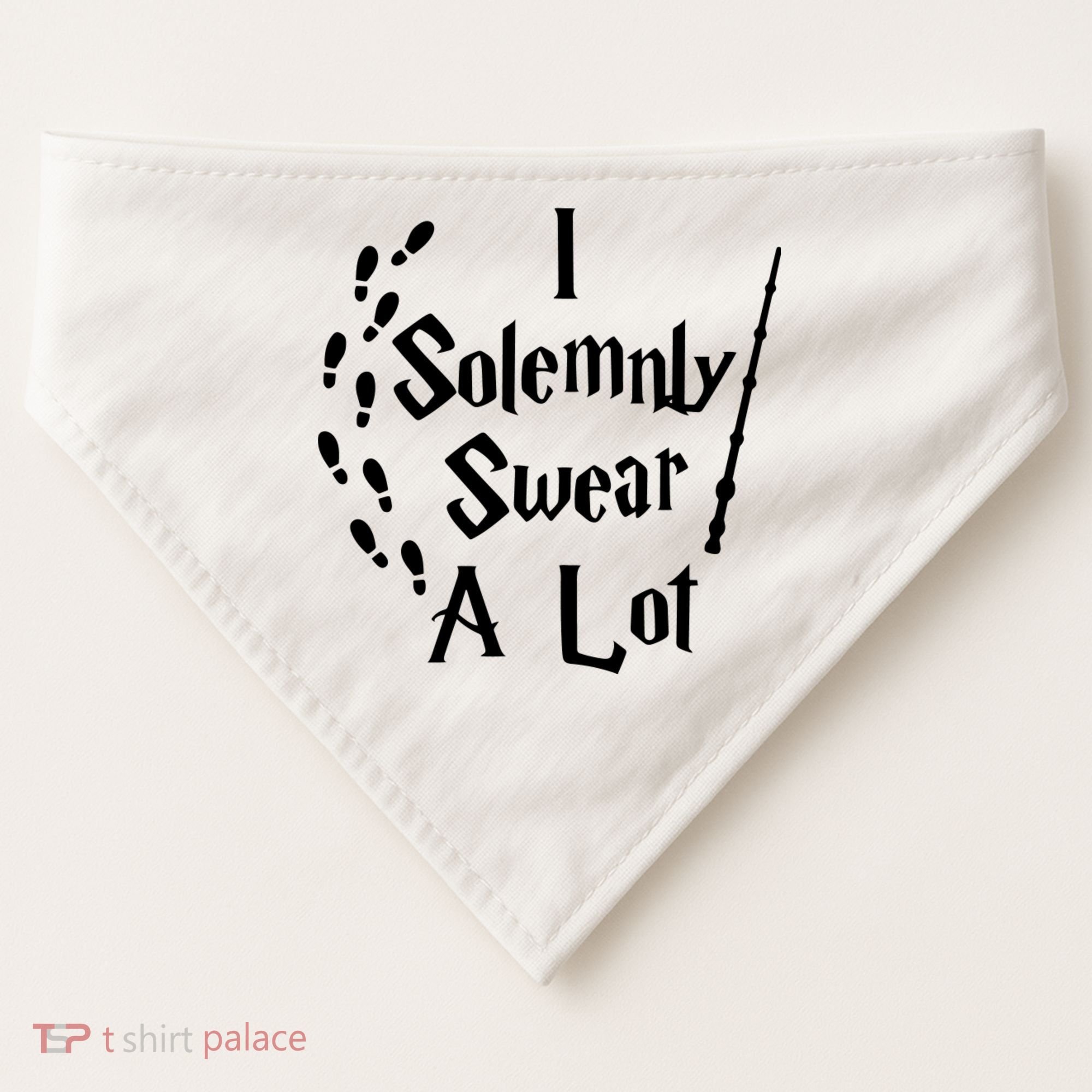 Harry Solemnly Swear A Lot Quotes Wizard Witch USA-Made Doggie Bandana