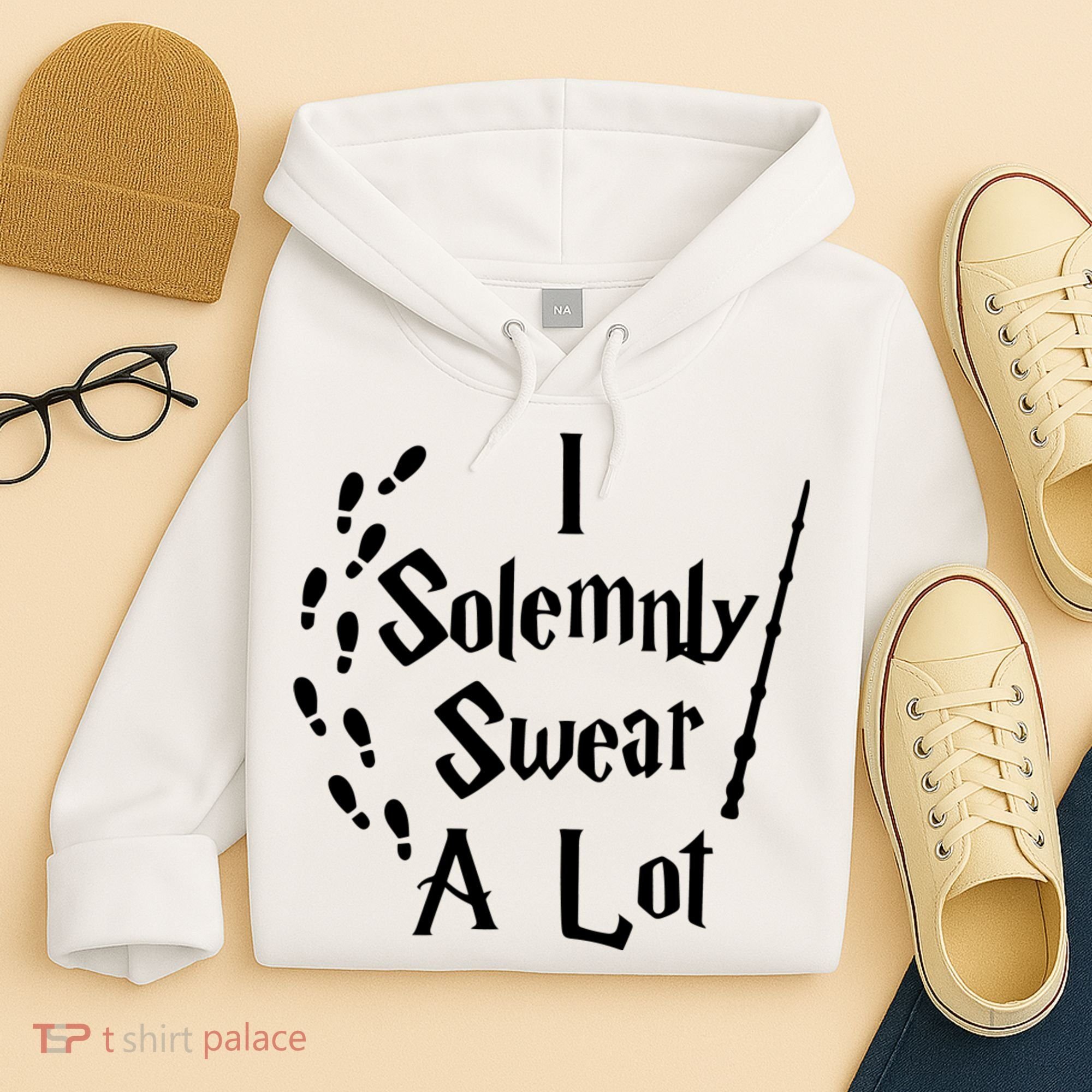 Harry Solemnly Swear A Lot Quotes Wizard Witch Hoodie