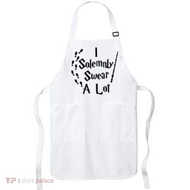 Harry Solemnly Swear A Lot Quotes Wizard Witch Apron