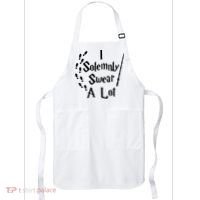 Harry Solemnly Swear A Lot Quotes Wizard Witch Apron thumb 0