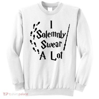 Harry Solemnly Swear A Lot Quotes Wizard Witch Sweatshirt