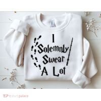Harry Solemnly Swear A Lot Quotes Wizard Witch Sweatshirt thumb 2