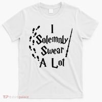 Harry Solemnly Swear A Lot Quotes Wizard Witch T-Shirt thumb 0