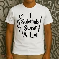 Harry Solemnly Swear A Lot Quotes Wizard Witch T-Shirt thumb 3