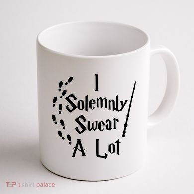 Harry Solemnly Swear A Lot Quotes Wizard Witch Coffee Mug back