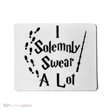 Harry Solemnly Swear A Lot Quotes Wizard Witch Mousepad