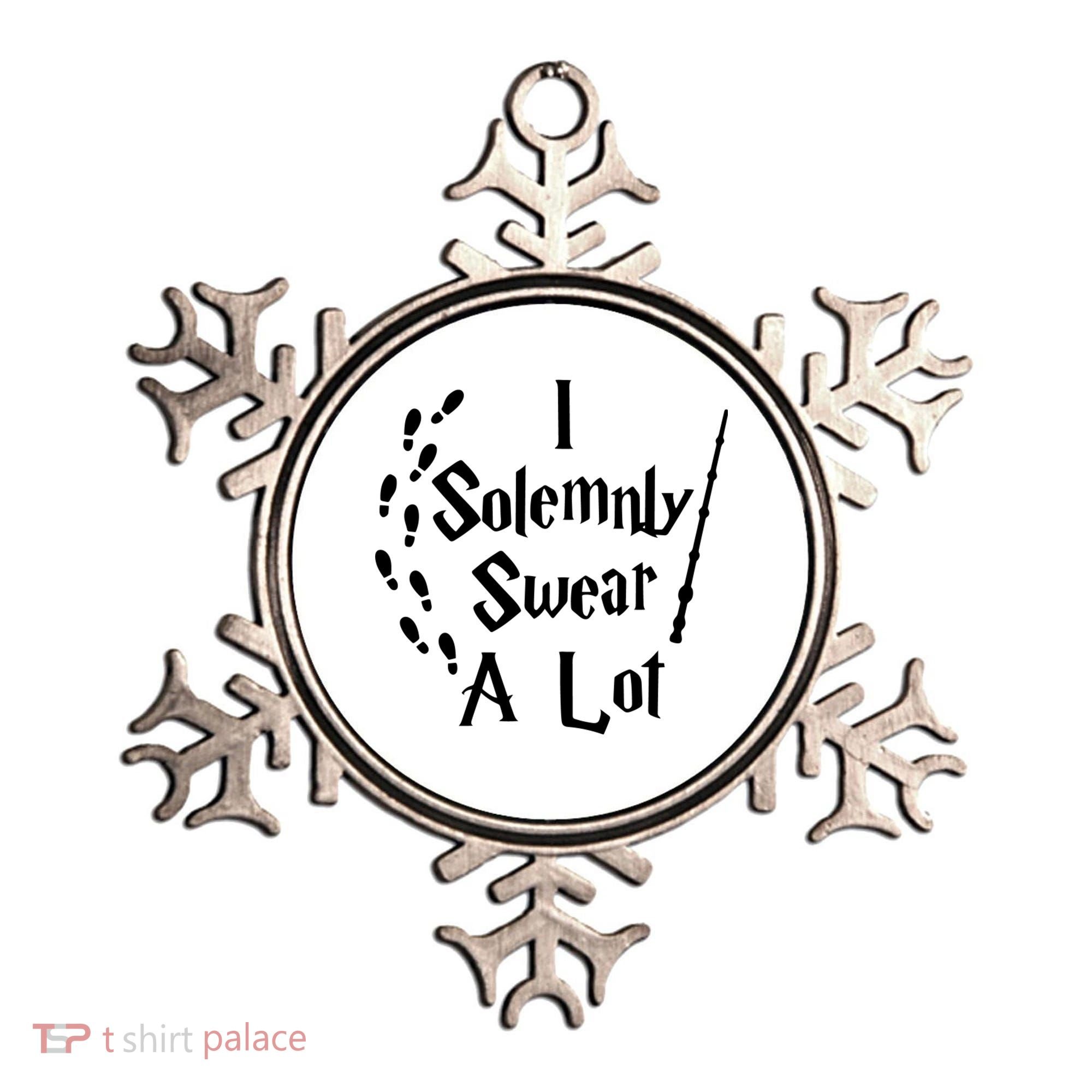 Harry Solemnly Swear A Lot Quotes Wizard Witch Ornament