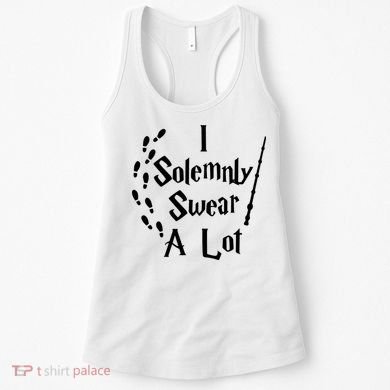 Harry Solemnly Swear A Lot Quotes Wizard Witch Women's Tank Top