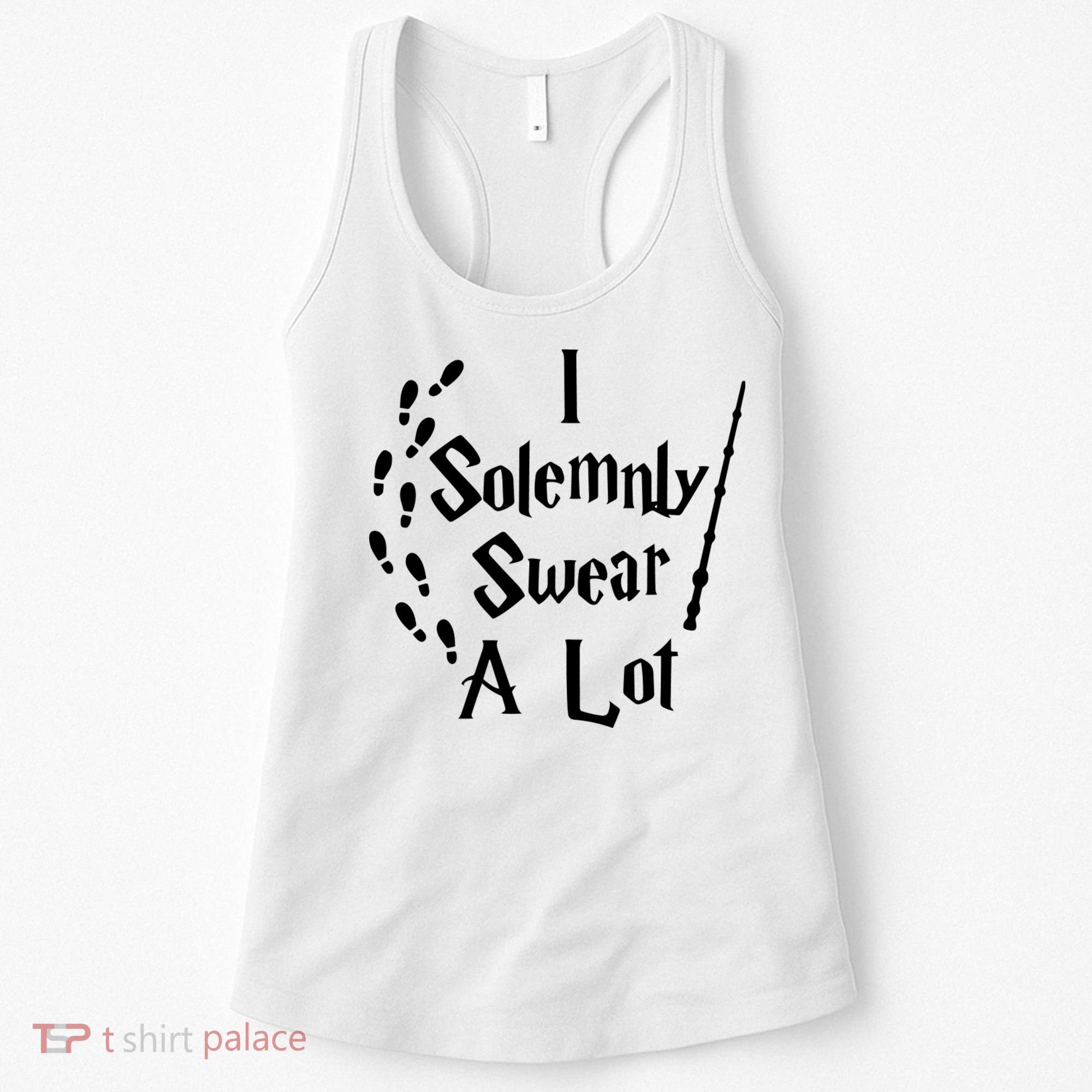 Harry Solemnly Swear A Lot Quotes Wizard Witch Women's Tank Top