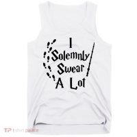 Harry Solemnly Swear A Lot Quotes Wizard Witch Tank Top thumb 0