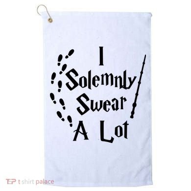 Harry Solemnly Swear A Lot Quotes Wizard Witch Golf Towel