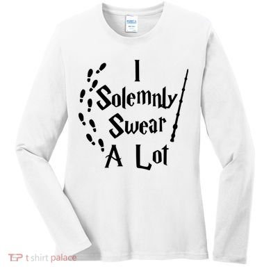 Harry Solemnly Swear A Lot Quotes Wizard Witch Women's Long Sleeve Shirt