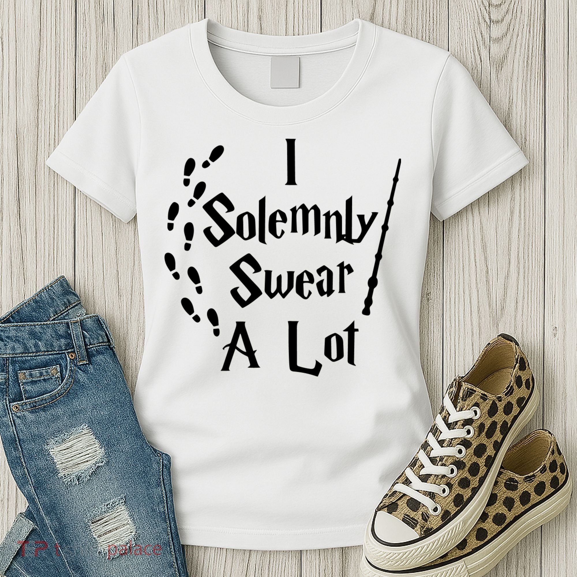 Harry Solemnly Swear A Lot Quotes Wizard Witch Women's T-Shirt