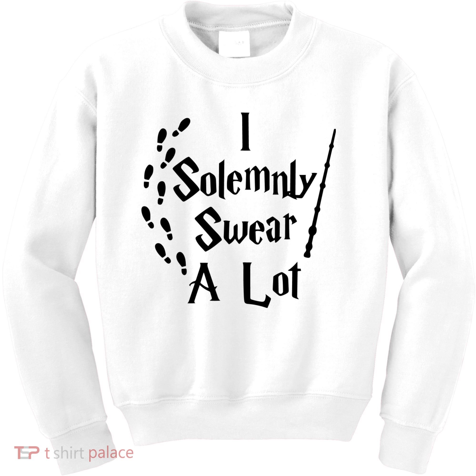 Harry Solemnly Swear A Lot Quotes Wizard Witch Kids Sweatshirt