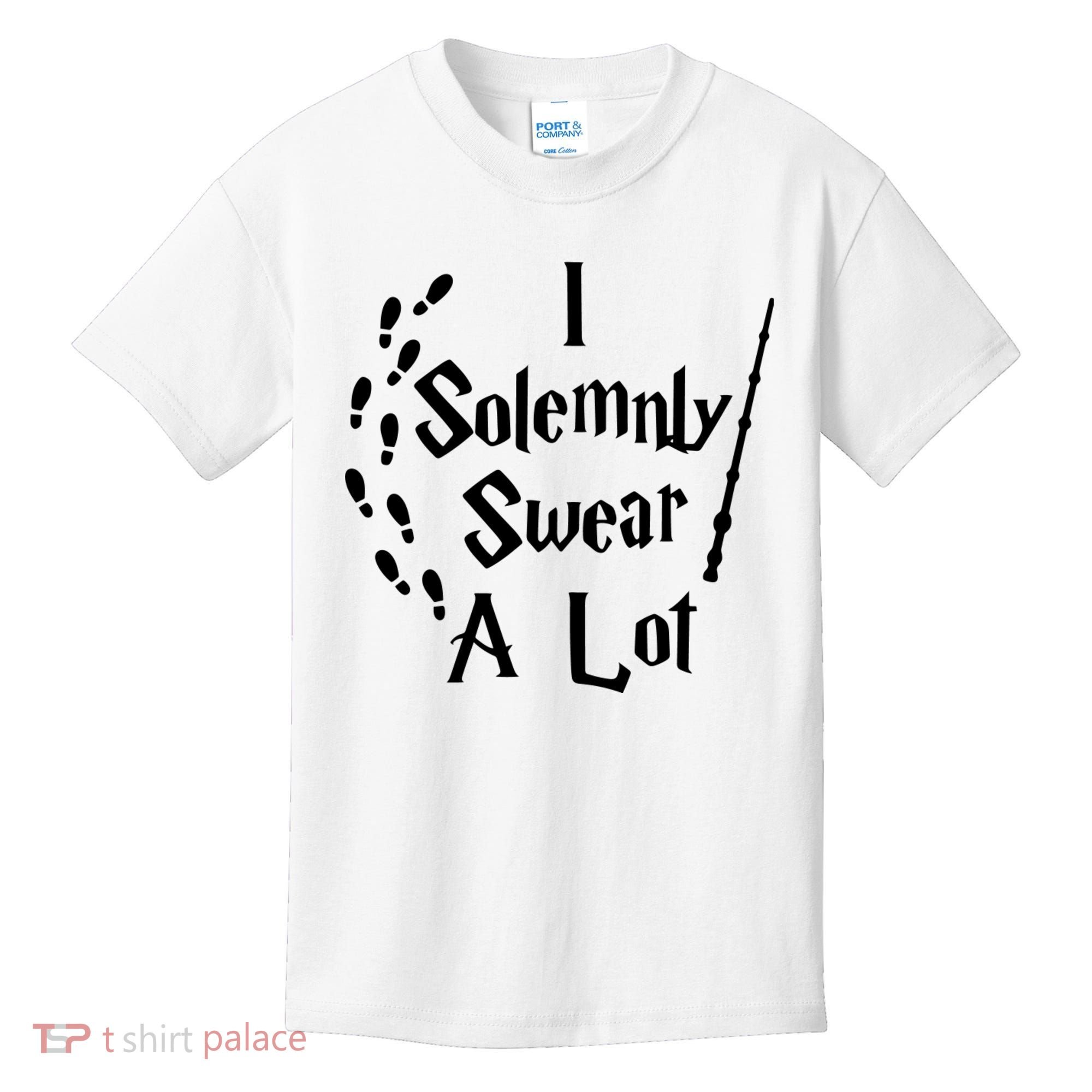 Harry Solemnly Swear A Lot Quotes Wizard Witch Kids T-Shirt