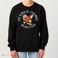 Hecklefish Says Sic Semper Tyrannis Wearing A Tinfoil Hat Women's Sweatshirt thumb 0