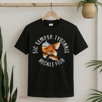 Hecklefish Says Sic Semper Tyrannis Wearing A Tinfoil Hat T-Shirt thumb 2