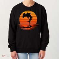 Hammerhead Shark Sihouette Sunset Women's Sweatshirt thumb 0
