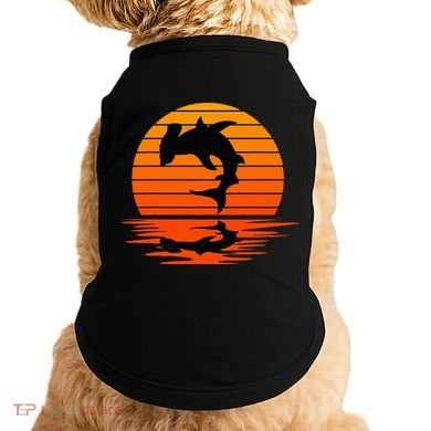 Hammerhead Shark Sihouette Sunset Doggie Tank