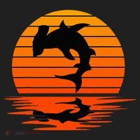 Hammerhead Shark Sihouette Sunset Beanie thumb 2