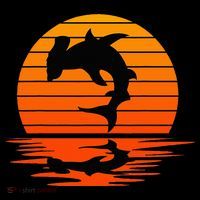 Hammerhead Shark Sihouette Sunset Women's Hoodie thumb 2