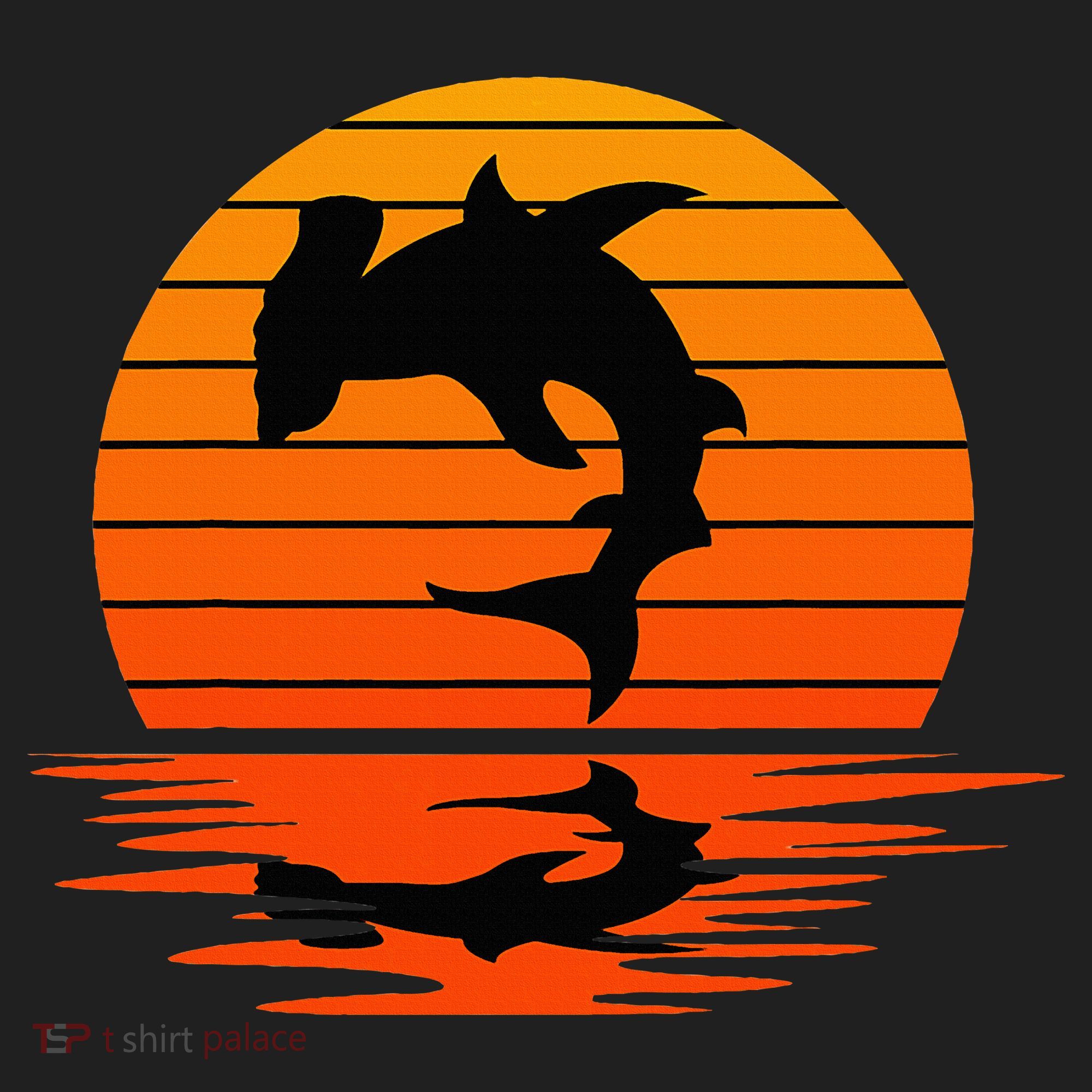 Hammerhead Shark Sihouette Sunset Tumbler