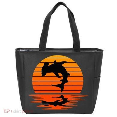 Hammerhead Shark Sihouette Sunset Tote Bag