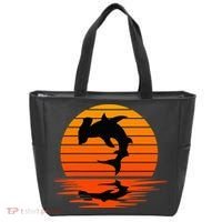 Hammerhead Shark Sihouette Sunset Tote Bag thumb 0